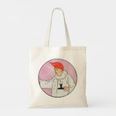 Het Man in de Maan Moeder Gans Kwekerij Rijm Tote Bag (Achterkant)