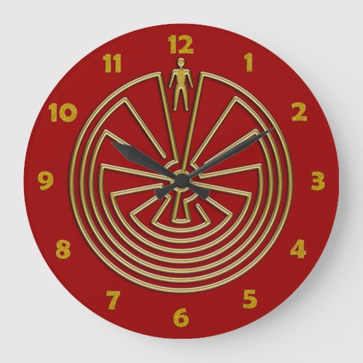 Het Man in de Maze - goud Grote Klok (Voorkant)