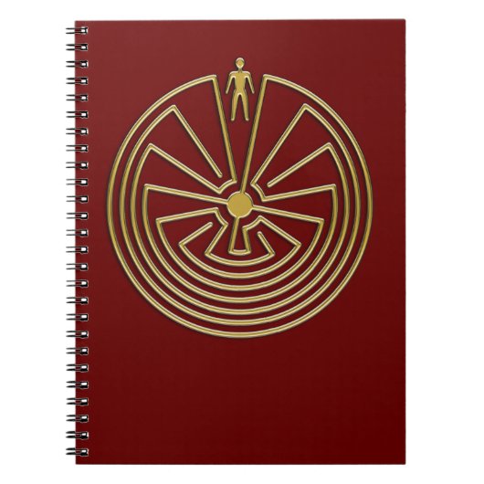 Het Man in de Maze - goud Notitieboek (Voorkant)