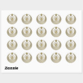Het Man in de Maze - goud Ronde Sticker (Vel)