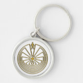 Het Man in de Maze - goud Sleutelhanger (Voorkant)