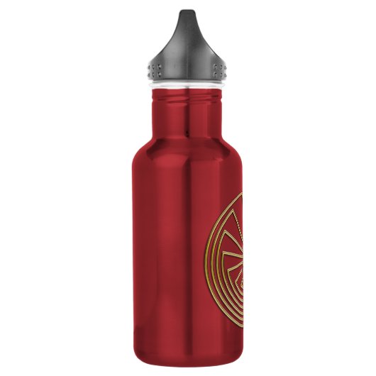 Het Man in de Maze - goud Waterfles (Links)