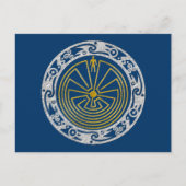 Het Man in de Maze - Ornament gouden zilver Briefkaart (Voorkant)