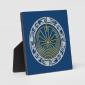 Het Man in de Maze - Ornament gouden zilver Fotoplaat (Voorkant)