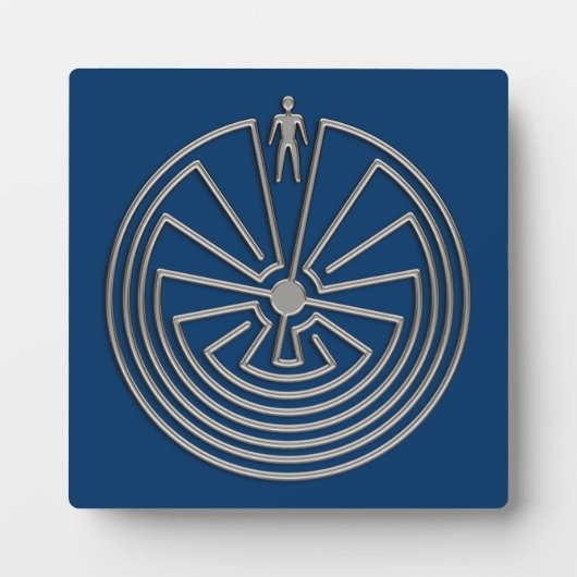 Het Man in de Maze - zilver Fotoplaat (Voorkant)