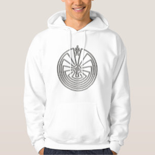 Het Man in de Maze - zilver Hoodie
