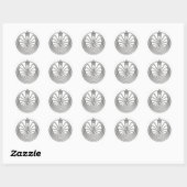 Het Man in de Maze - zilver Ronde Sticker (Vel)