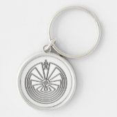 Het Man in de Maze - zilver Sleutelhanger (Voorkant)