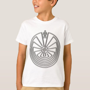 Het Man in de Maze - zilver T-shirt