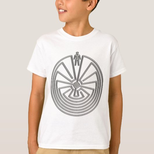Het Man in de Maze - zilver T-shirt (Voorkant)