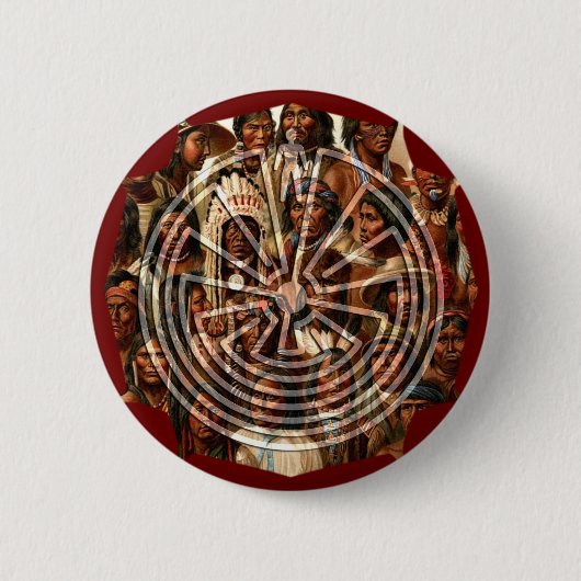 Het Man in de vorm van een doolhof Ronde Button 5,7 Cm (Voorkant)