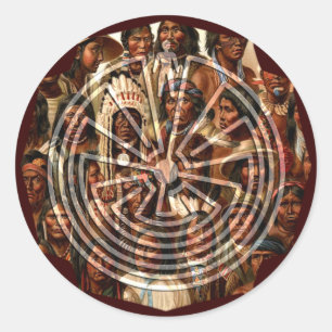 Het Man in de vorm van een doolhof Ronde Sticker