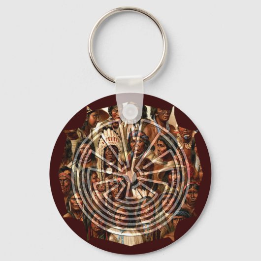 Het Man in de vorm van een doolhof Sleutelhanger (Voorkant)