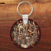 Het Man in de vorm van een doolhof Sleutelhanger (Voorkant)