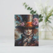 Het Man in een hoge hoed Briefkaart (Staand voorkant)