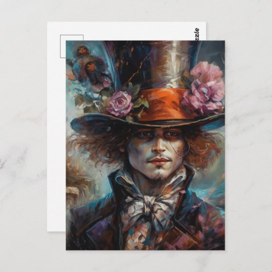 Het Man in een hoge hoed Briefkaart (Voorkant / Achterkant)