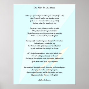 Het Man in glas Poster