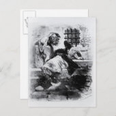 Het Man in het ijzermasker in zijn gevangenis Briefkaart (Voorkant / Achterkant)