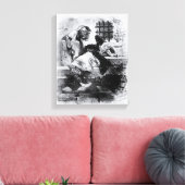 Het Man in het ijzermasker in zijn gevangenis Canvas Afdruk (Insitu (Woonkamer))