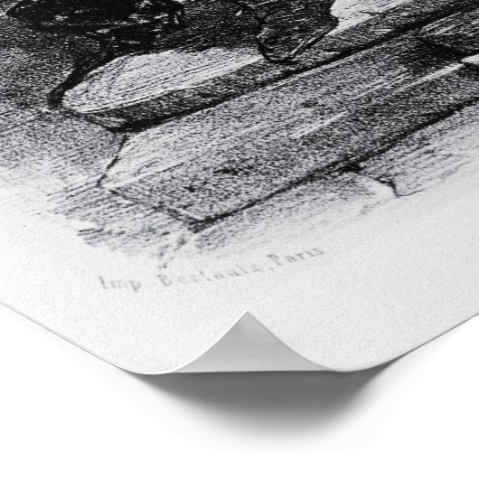 Het Man in het ijzermasker in zijn gevangenis Poster (Hoek)