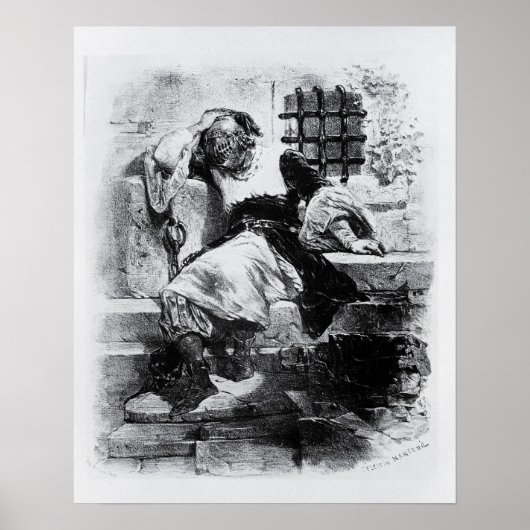 Het Man in het ijzermasker in zijn gevangenis Poster (Voorkant)