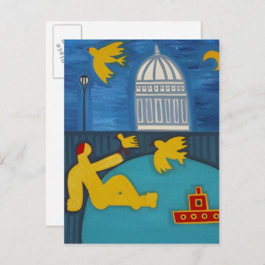 Het Man in het kader van de brug 2006 Briefkaart (Voorkant / Achterkant)