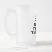 Het man is de mythe van de legende grappige aangep matglas bierpul (Links)