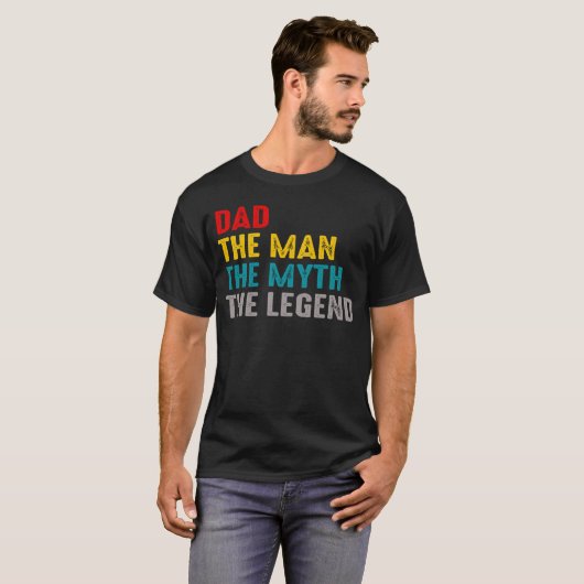 het man is de mythe van de legende t-shirt (Voorkant volledig)
