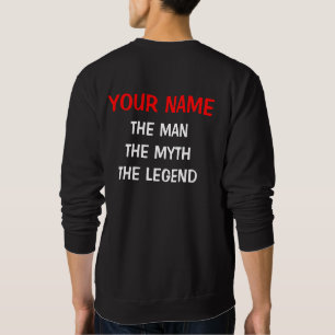 Het man is de mythe van de legende trui voor manne