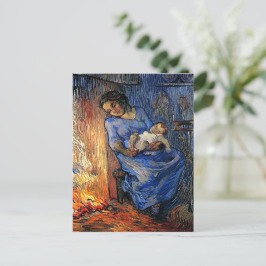 Het Man is in Zee, Van Gogh Fine Art Briefkaart (Staand voorkant)