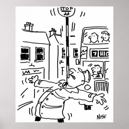 Het Man Lollipop doet het In evenwicht brengen Akt Poster (Voorkant)