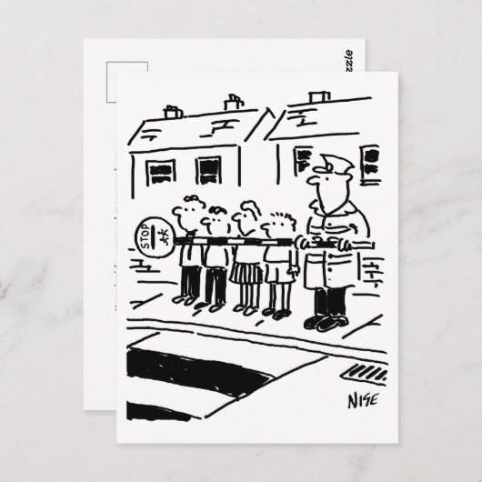 Het Man Lollipop gebruikt Lollipop als Resterende  Briefkaart (Voorkant / Achterkant)