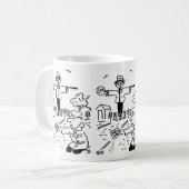 Het Man Lollipop gebruikt Lollipops om Scarecrow t Koffiemok (Voorkant links)