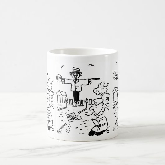 Het Man Lollipop gebruikt Lollipops om Scarecrow t Koffiemok (Center)