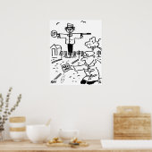 Het Man Lollipop gebruikt Lollipops om Scarecrow t Poster (Keuken)