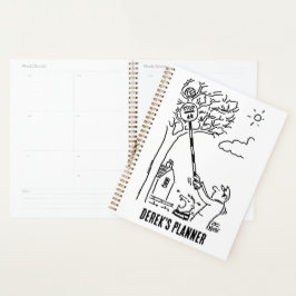 Het Man Lollipop helpt een Kol van een Boom krijge Planner