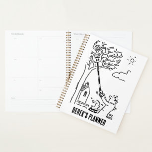 Het Man Lollipop helpt een Kol van een Boom krijge Planner