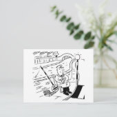 Het Man Lollipop is Gevist met zijn Lollipop Briefkaart (Staand voorkant)