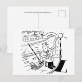 Het Man Lollipop is Gevist met zijn Lollipop Briefkaart (Voorkant / Achterkant)