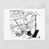 Het Man Lollipop is Gevist met zijn Lollipop Briefkaart (Voorkant)