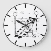 Het Man Lollipop is zonnebaden op het strand Grote Klok (Voorkant)