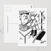Het Man Lollipop knippert een Pizza Briefkaart (Voorkant / Achterkant)