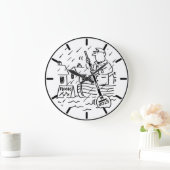 Het Man Lollipop Roept een boot in de overstroming Grote Klok (Huis)