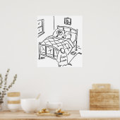 Het Man Lollipop slaapt met zijn Lollipop Poster (Keuken)