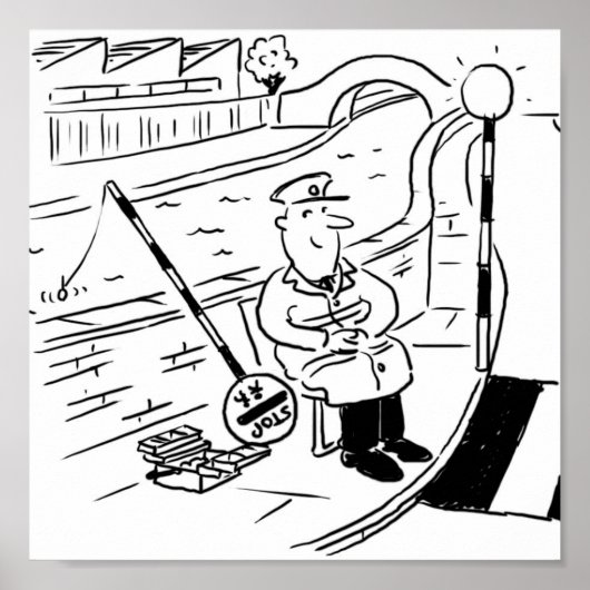 Het Man Lollipop wordt Gevist in het kanaal Poster (Voorkant)