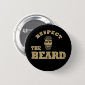 het man met baard respecteren ronde button 5,7 cm (Voorkant /achterkant)
