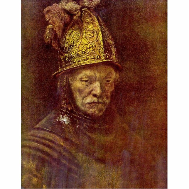 Het Man met de gouden helm. Staand Fotobeeldje (Voorkant)