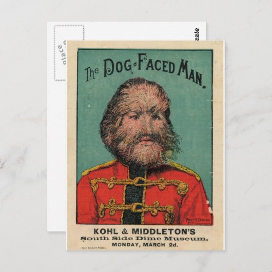 Het Man met de hond Briefkaart (Voorkant / Achterkant)