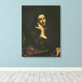 Het Man met de lederen gordel Canvas Afdruk (Insitu (Houten vloer))