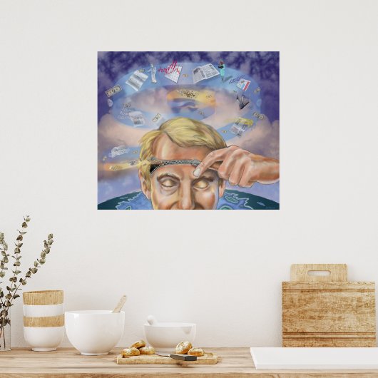 Het man met de ritssluiting poster (Keuken)